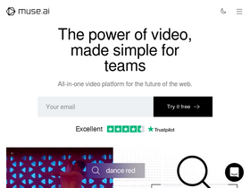 'muse.ai' screenshot