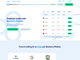 'blueberrymarkets.com' screenshot
