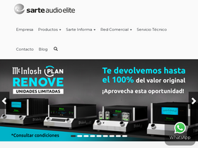 'sarte-audio.com' screenshot