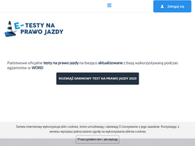 'e-testynaprawojazdy.pl' screenshot