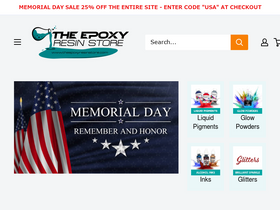 'theepoxyresinstore.com' screenshot