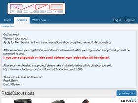 'radiodiscussions.com' screenshot