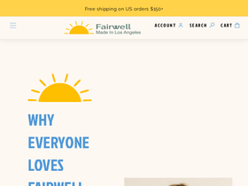 shopfairwell.com homepage screenshot