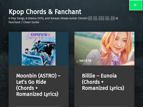 'kpopchords.com' screenshot