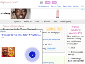 'mymonthlycycles.com' screenshot