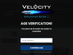 'velocityammosales.com' screenshot
