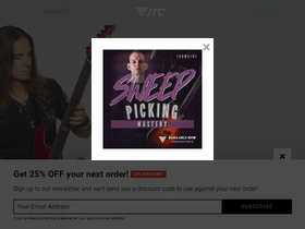 'jtcguitar.com' screenshot