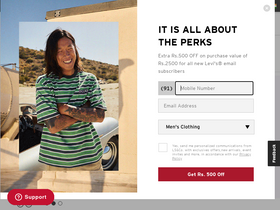 'levi.in' screenshot