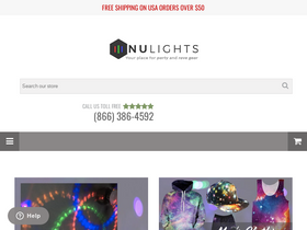nulights.com homepage screenshot