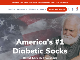 'diabeticsockclub.com' screenshot