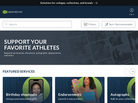 'opendorse.com' screenshot