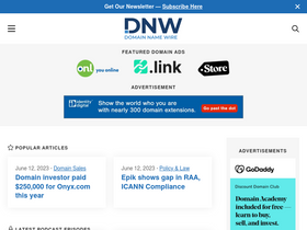 'domainnamewire.com' screenshot