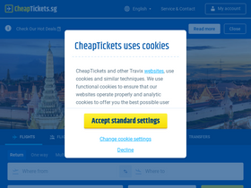 'cheaptickets.sg' screenshot