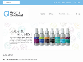 aromaquotient.com homepage screenshot