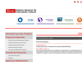 'sinic.gov.co' screenshot