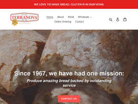 terranovabakery.com homepage screenshot