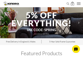 'honeypotfurniture.co.uk' screenshot