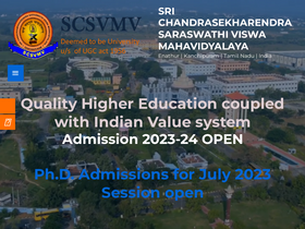 'kanchiuniv.ac.in' screenshot