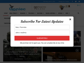 'goniec.net' screenshot