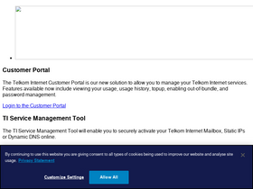 'telkomsa.net' screenshot
