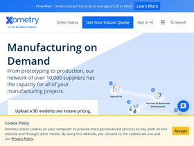 'xometry.com' screenshot