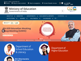'education.gov.in' screenshot