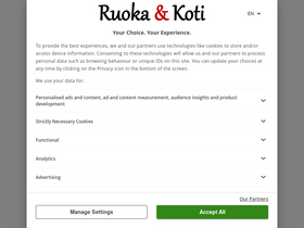 'ruokajakoti.fi' screenshot