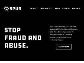 'spur.us' screenshot