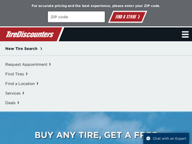 'tirediscounters.com' screenshot