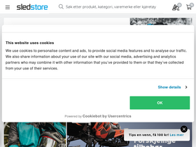 'sledstore.no' screenshot