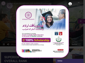 'superior.edu.pk' screenshot