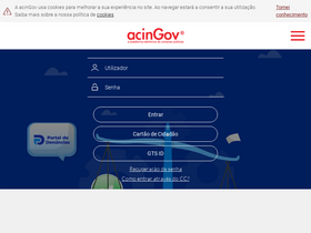 'acingov.pt' screenshot