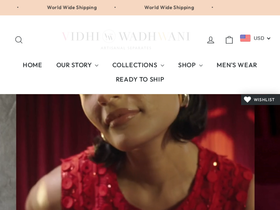vidhiwadhwani.com homepage screenshot