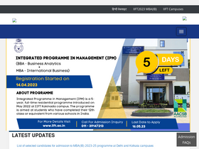 'iift.ac.in' screenshot