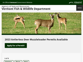 'vtfishandwildlife.com' screenshot