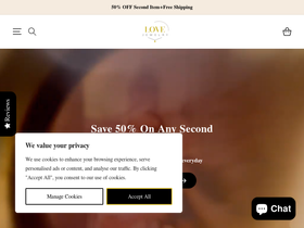 Love Jewelry  website screenshot