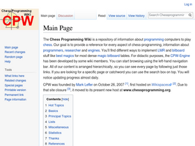 'chessprogramming.org' screenshot