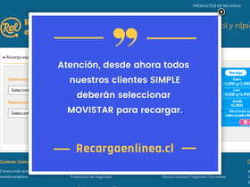 'recargaenlinea.cl' screenshot