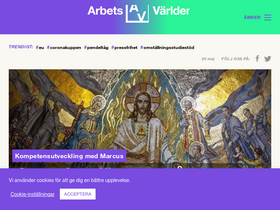 'arbetsvarlden.se' screenshot