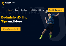 'badmintonjustin.com' screenshot