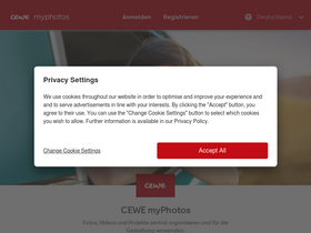 'cewe-myphotos.com' screenshot