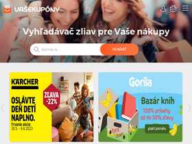'vasekupony.sk' screenshot
