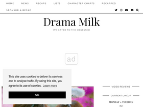 'dramamilk.com' screenshot