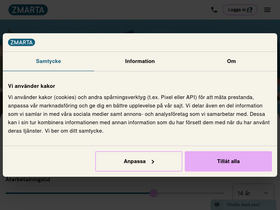 'zmarta.se' screenshot