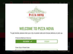'pizzanova.com' screenshot