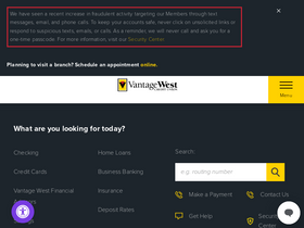 'vantagewest.org' screenshot