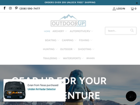 outdoorup.com homepage screenshot