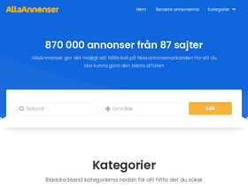 'allaannonser.se' screenshot