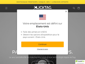 clicktag.fr homepage screenshot