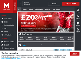 'matchbook.com' screenshot